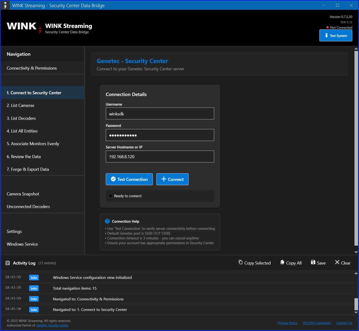 Associate Monitors Tab